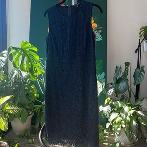 Navy Blue Banana Republic Lace Dress Sz 6